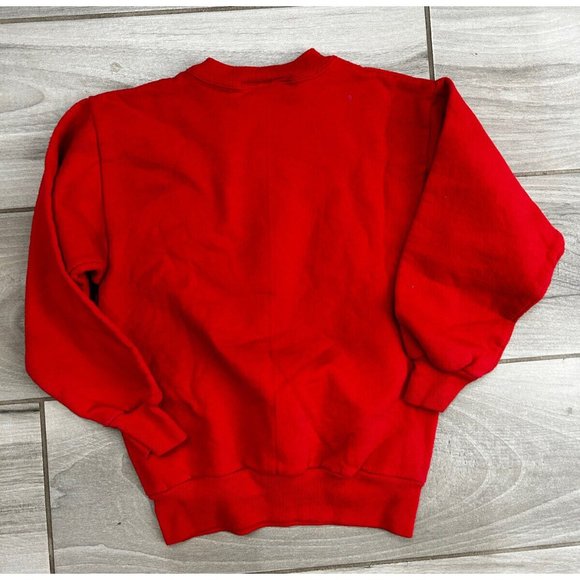 Vintage Mickey Inc Kids Crewneck Red Sweatshirt Disneyland Mickey Mouse size M - Picture 3 of 3